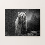 Black And White Bear Photography Jigsaw Puzzle