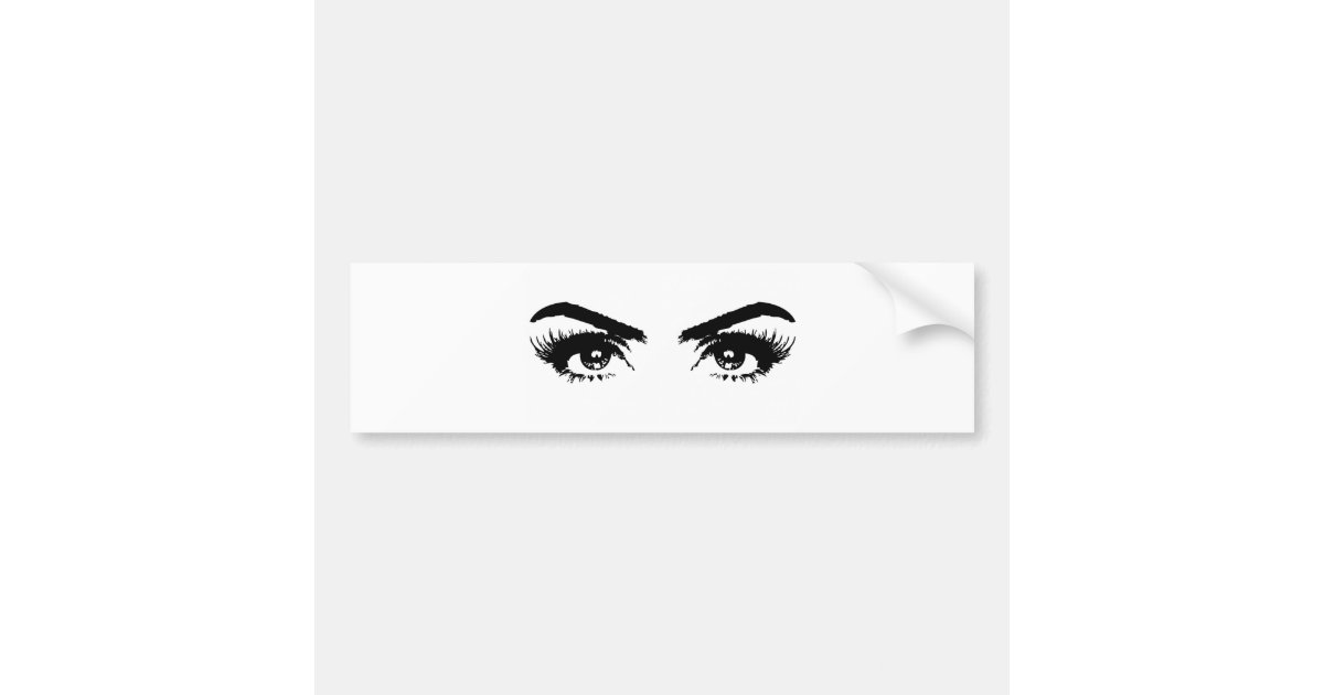 Sticker beautiful woman eyes