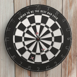 Black and White Best Dad Ever Dartboard