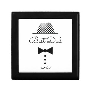 Black and White Best Dad Ever Gift Box