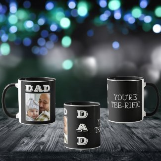 Black And White Best Dad Ever Golf Photo