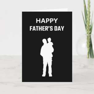 Black And White Best Dad Ever Happy Father's Day Card