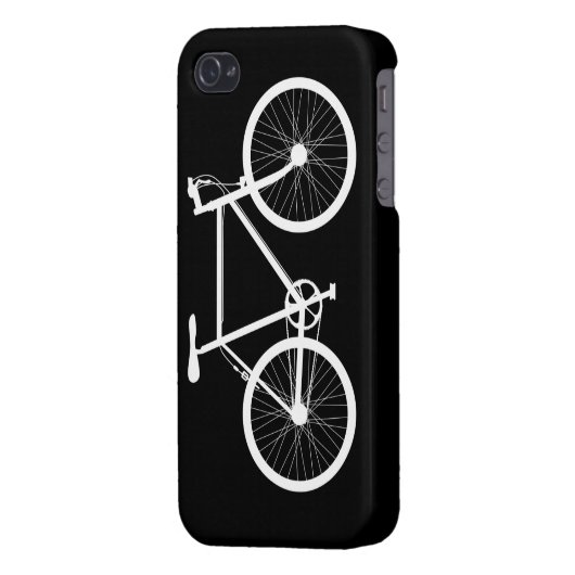 Black and White Bicycle iPhone Case (Back Left)