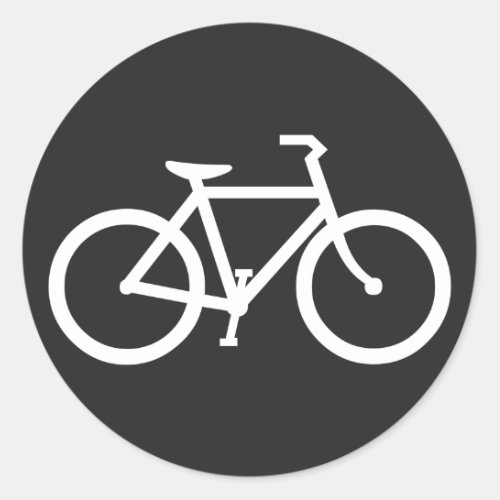 Black And White Bicycle Symbol Stickers