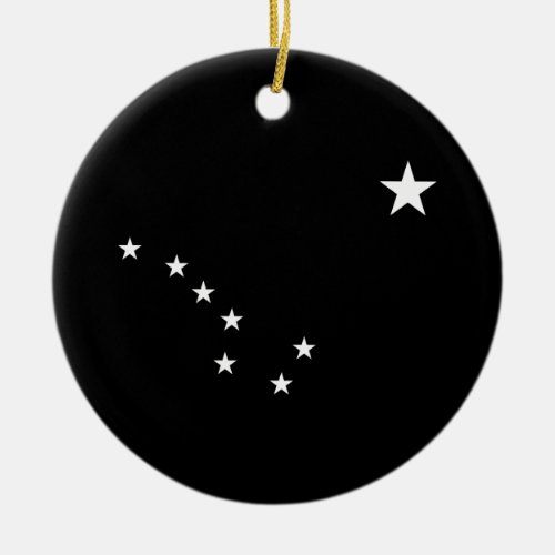 Black and White Big Dipper Ceramic Ornament