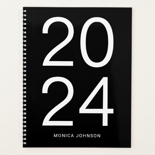 Black and White Big Year Numbers Planner