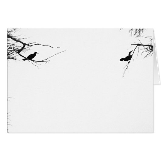 Black and White Bird Card (Front Horizontal)