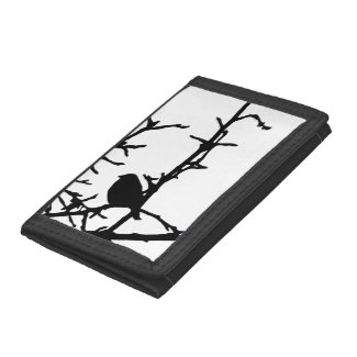 Black and White Bird on a Branch Wallet
