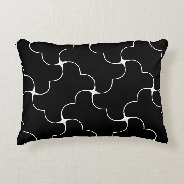 Black and White Biscuits Accent Pillow (Front)