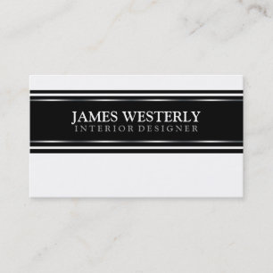 Black And White Biz Cards For Interior Designers  