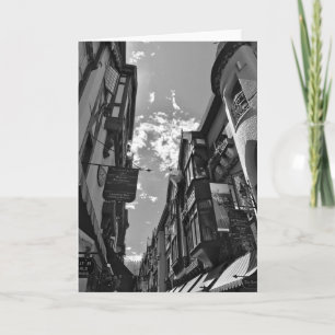 Black and white blank card