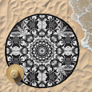 Black and White Bliss Beach Towel