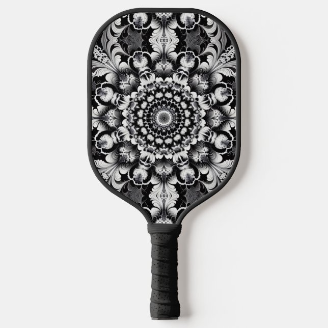 Black and White Bliss Pickleball Paddle (Front)
