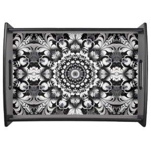 Black and White Bliss Serving Tray