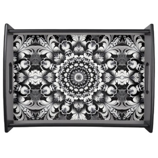 Black and White Bliss Serving Tray