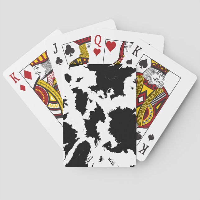 Black And White Blobs Poker Cards (Back)