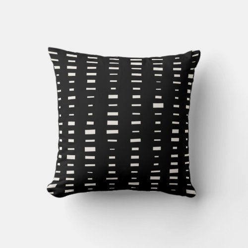 Black and White Block Stripe Pillow