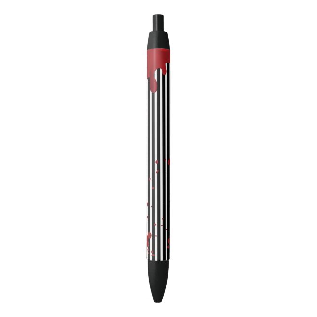 Black and White Bloody Jack Halloween Pen (Front Vertical)