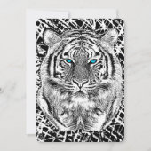 Black And White Blue Eyes Tiger Graphic (Front)