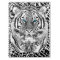 Black And White Blue Eyes Tiger Graphic