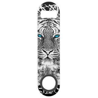 Black And White Blue Eyes Tiger stripes Speed Bottle Opener