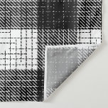 Black and White Bold Checkered Plaid Design  Fabric