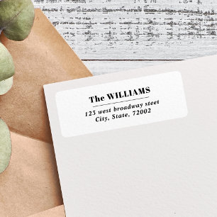 Black and white Bold Modern Elegant family name Label