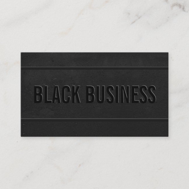 Black and White Bold Modern Elegant professional Business Card