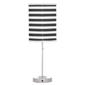 Black and White Bold Stripe Lamp (Back)