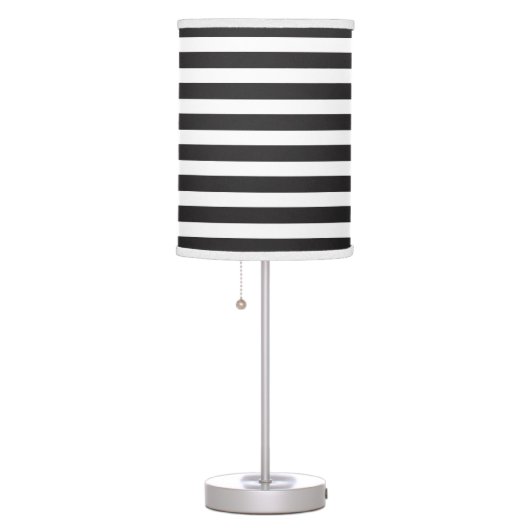 Black and White Bold Stripe Lamp (Right)