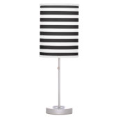 Black and White Bold Stripe Lamp (Front)