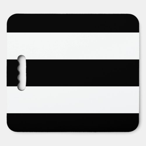 Black and White Bold Stripes Design Seat Cushion