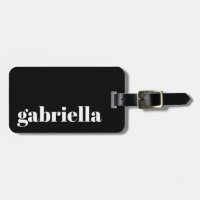 Black and White Bold Typography Personalized Name