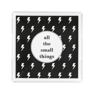Black and white bolt Acrylic Tray