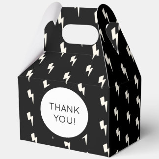 Black and White Bolts Custom Favor Box