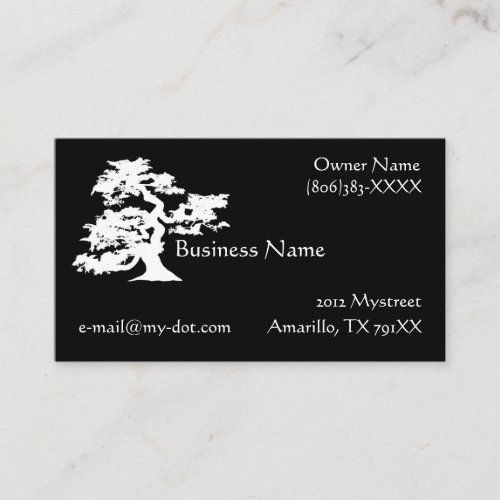 Bonsai Silhouette Business Card