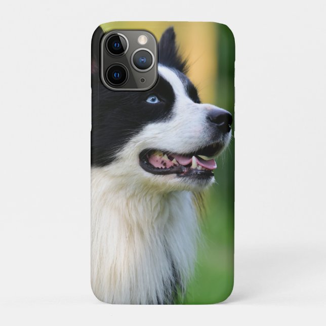 Black and White Border Collie Dog Case-Mate iPhone Case (Back)