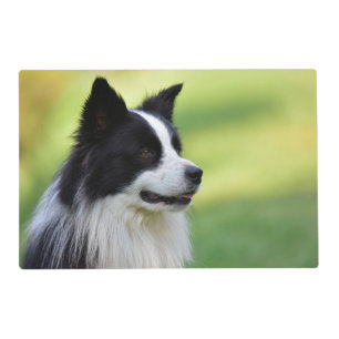 Black and White Border Collie Dog Placemat