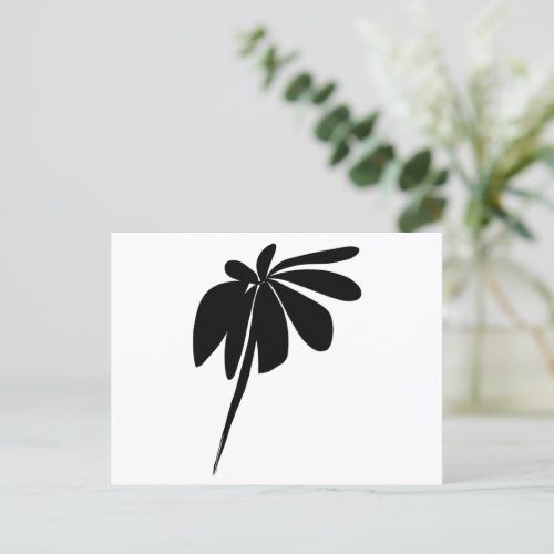 Black and White botanical card