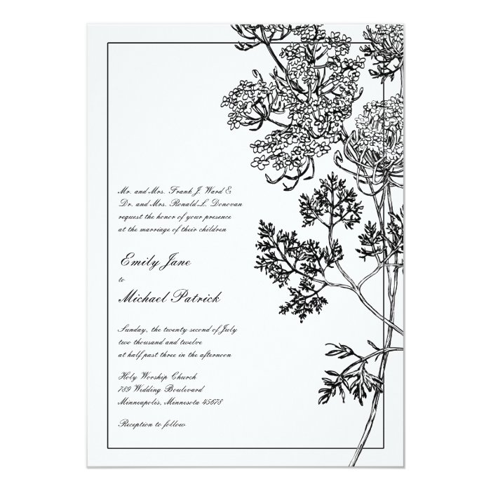 black and white wedding cards
