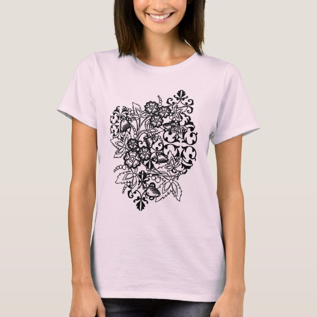 Black and White Bouquet T-Shirt (Front)