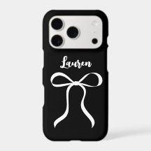 Black and White Bow Phone Case Script Name