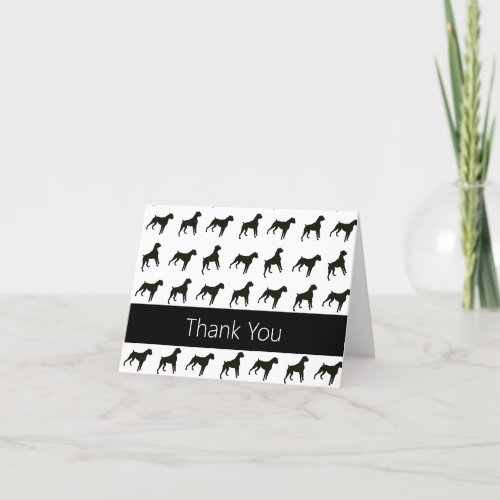 Black and White Boxer Dog Business Thank You Notes