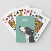 Black and White Boxer Playing Cards