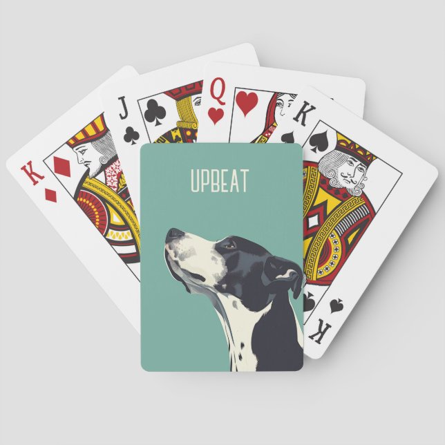 Black and White Boxer Poker Cards (Back)
