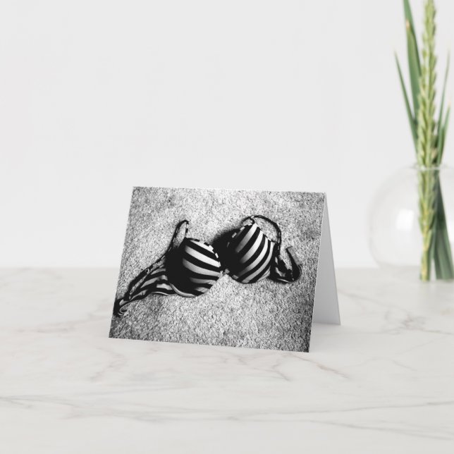 Black and White Bra notecard (Front)