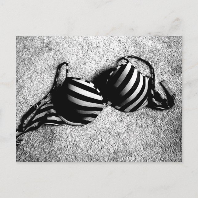 Black and White Bra postcard (Front)