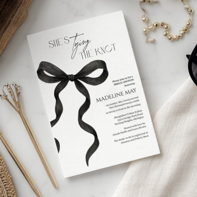 Black and White Bridal Shower Invite | Chic Modern (Creator Uploaded)