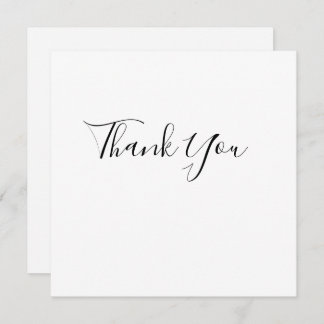 Black and White Bridal Shower Thank You Card