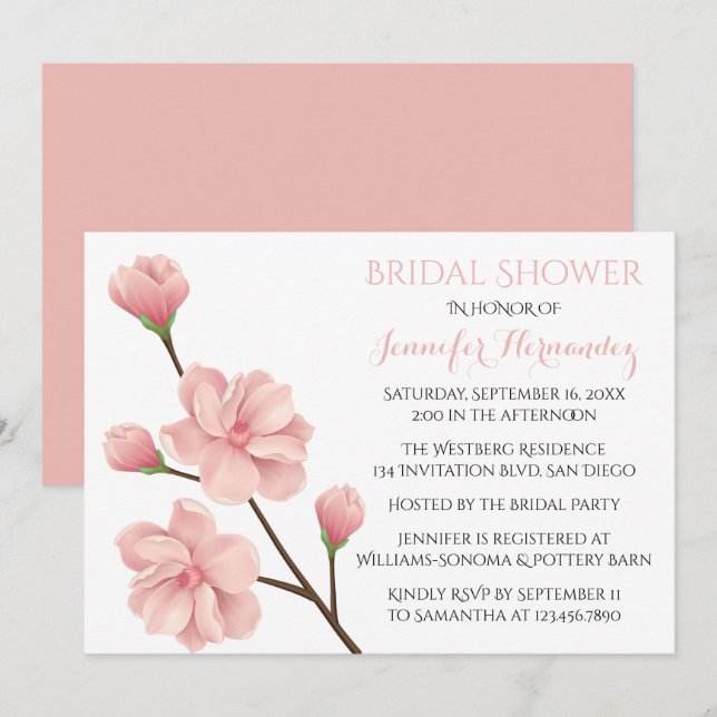 Black and White Bridal Shower Wedding Sign Easel Invitation (Front/Back)